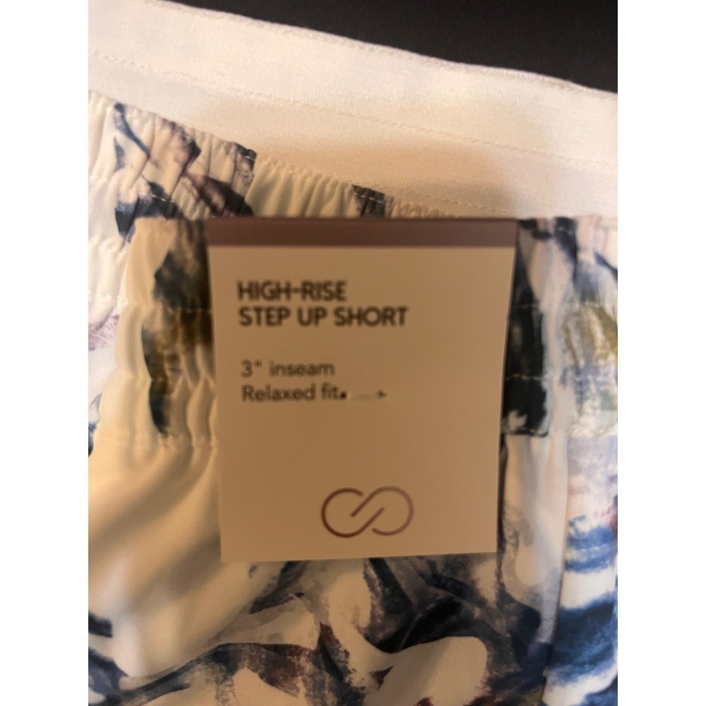 CALIA Step Up Shorts Womens XXL Moss Print Multi High Rise Layered Athletic NEW - Picture 8 of 10